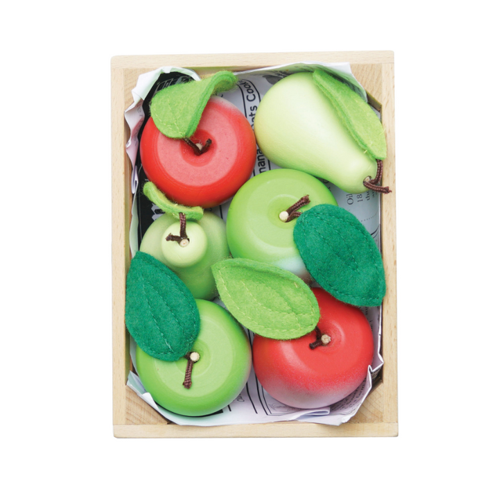 Le Toy Van Wooden Market Crate - Orchard Fruits