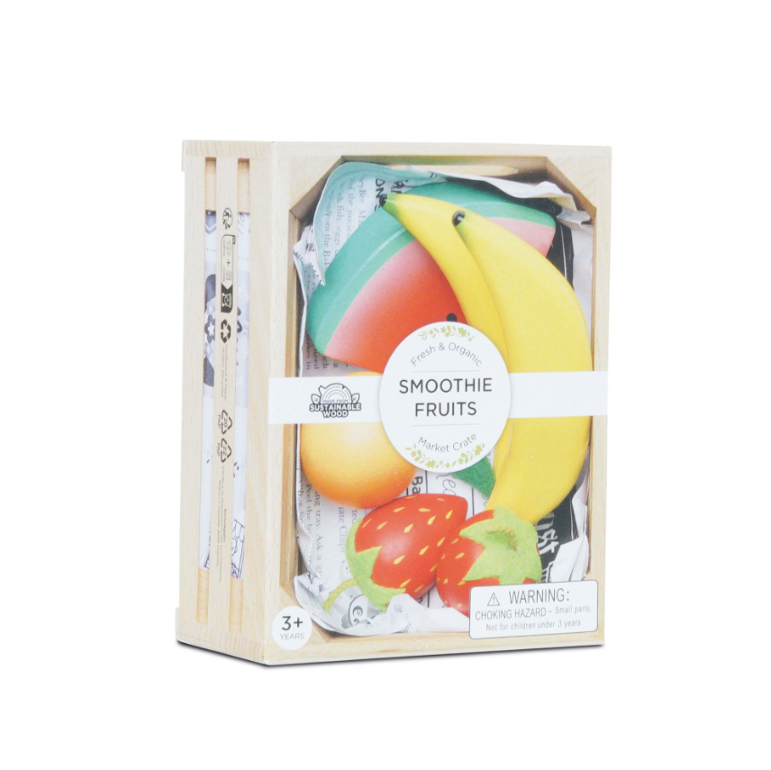 Le Toy Van Wooden Market Crate - Smoothie Fruit