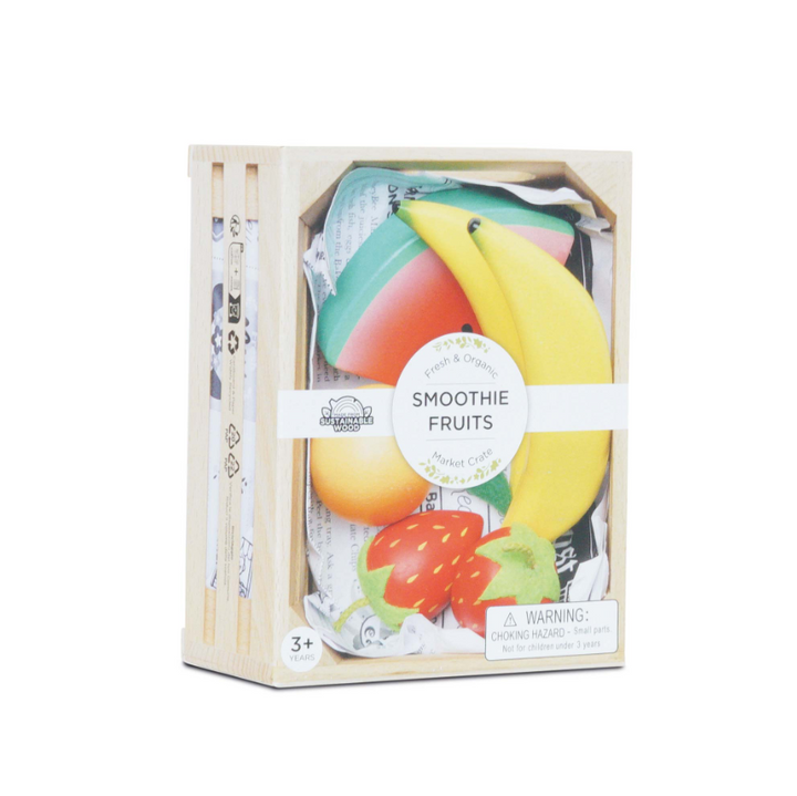 Le Toy Van Wooden Market Crate - Smoothie Fruit