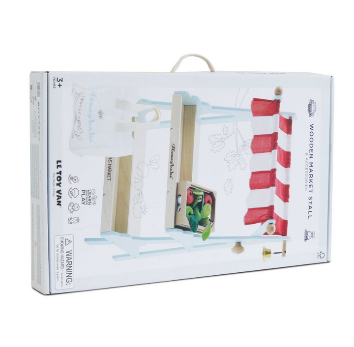 Le Toy Van Wooden Market Stall & Fruit Play Food Crate