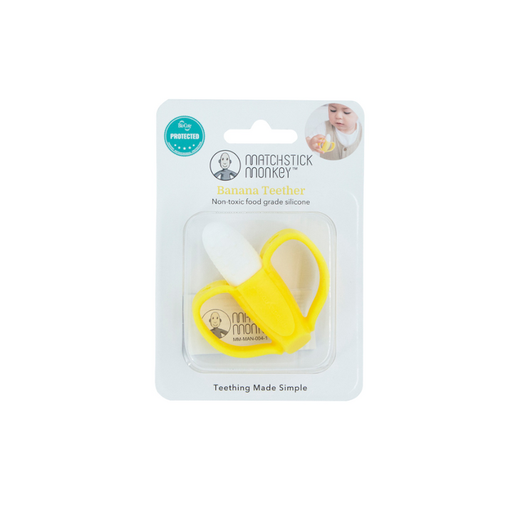 Matchstick Monkey Banana Soother and Teether - Yellow
