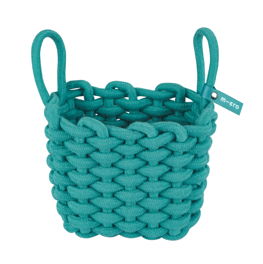 Micro Woven Cotton Scooter Basket - Green