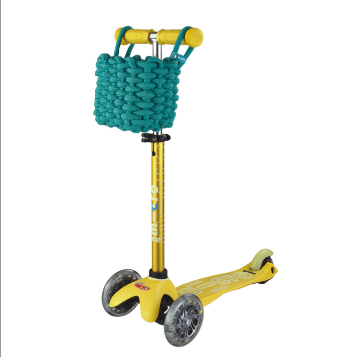 Micro Woven Cotton Scooter Basket - Green