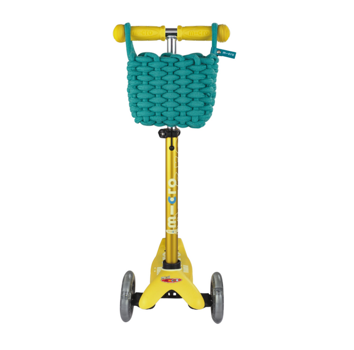 Micro Woven Cotton Scooter Basket - Green