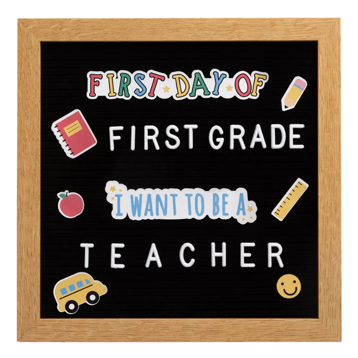 Pearhead First Day of School Letterboard Set with Stickers