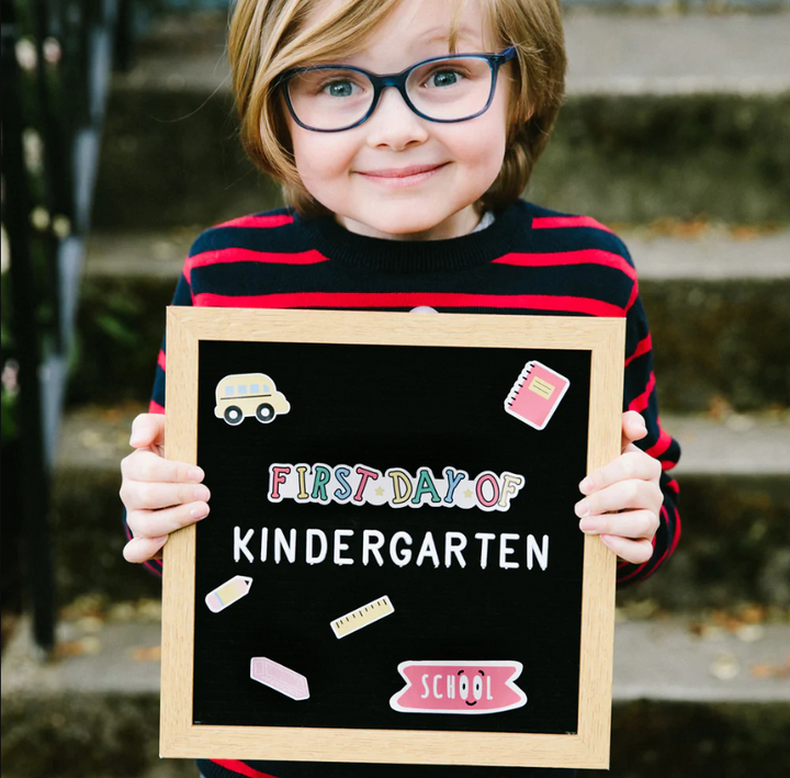Pearhead First Day of School Letterboard Set with Stickers