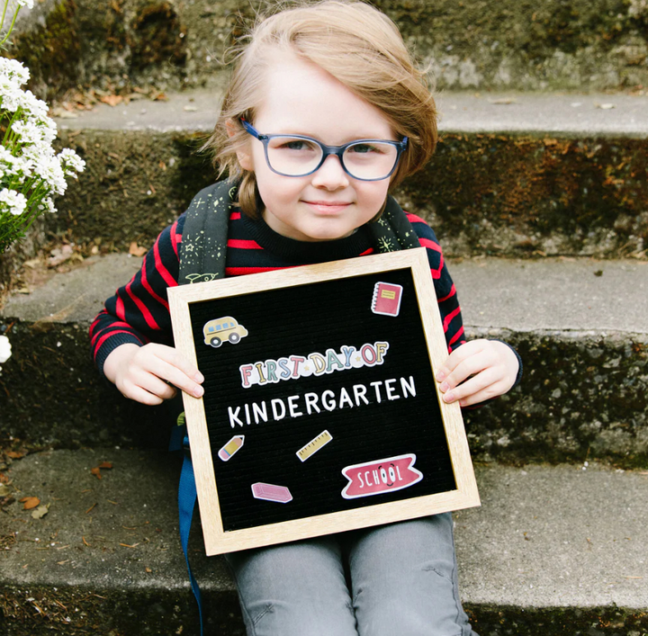 Pearhead First Day of School Letterboard Set with Stickers