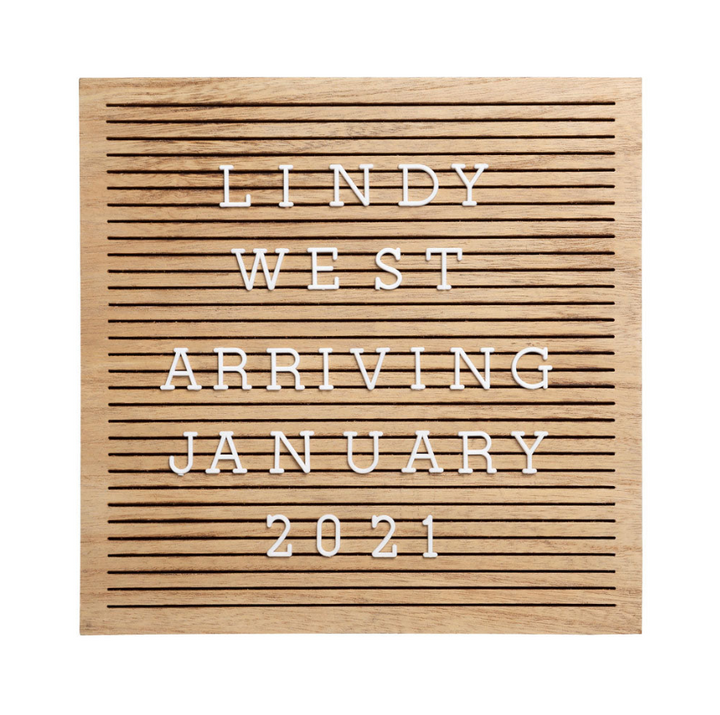 Pearhead Wooden Letterboard Set - Natural