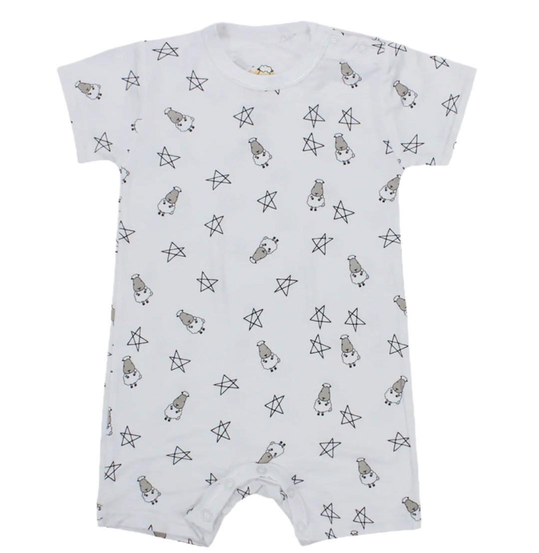 MooMooKow Baa Baa Sheepz Short Sleeve Romper - Various Designs (0M - 24M)