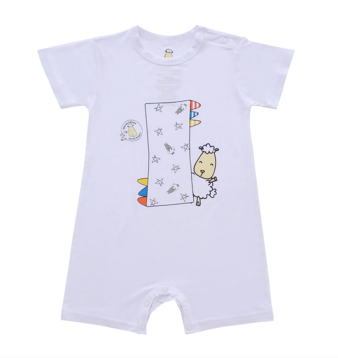 MooMooKow Baa Baa Sheepz Short Sleeve Romper - Various Designs (0M - 24M)