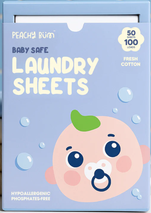 Peachy Bum Baby Safe Laundry Sheets