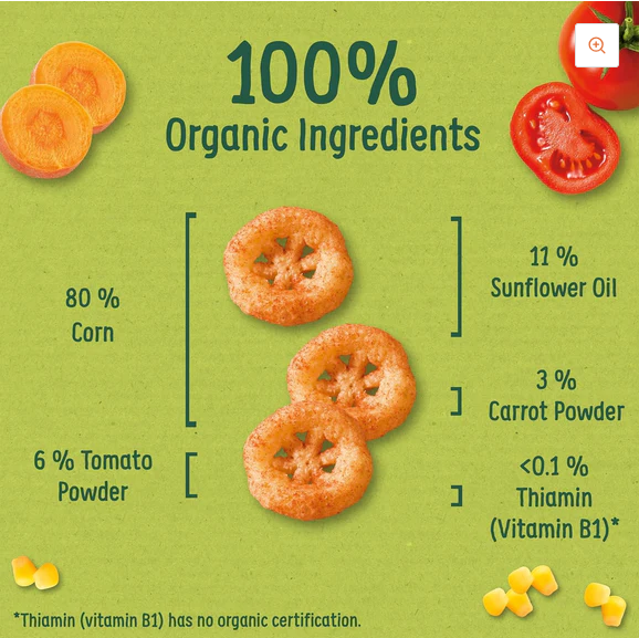 Organix Organic Melty Tomato Slices - 20g | 7 mths+