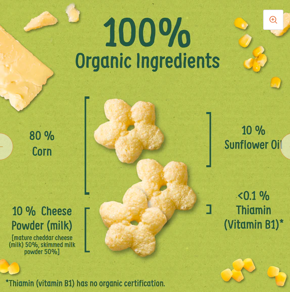 Organix Organic Melty Cheese Stars - 20g | 7mths+