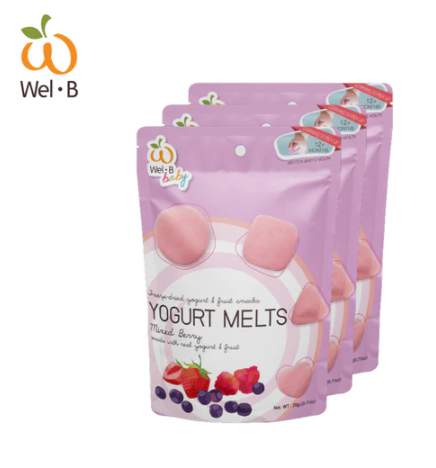 Wel B - Freeze Dried Yogurt Melts | 2 Flavors | Single Pack | 20G
