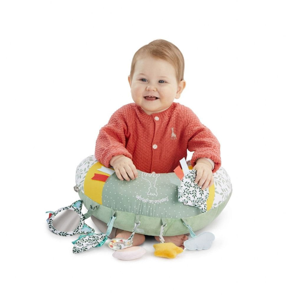 Sophie la Girafe - Green Reversible Activity Play Cushion (42cm Sophie la Girafe - Green Reversible Activity Play Cushion (42cm