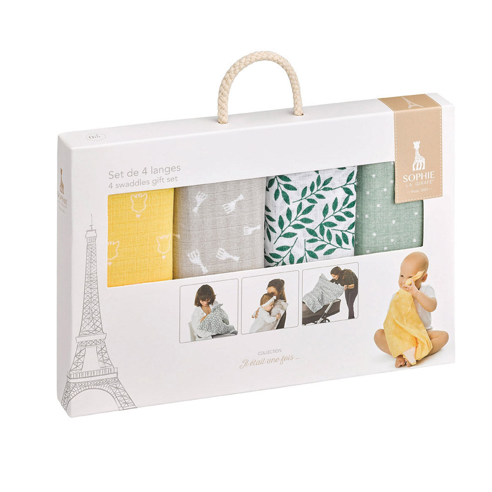 Sophie la girafe Small Pastel Swaddles (Set of 4)