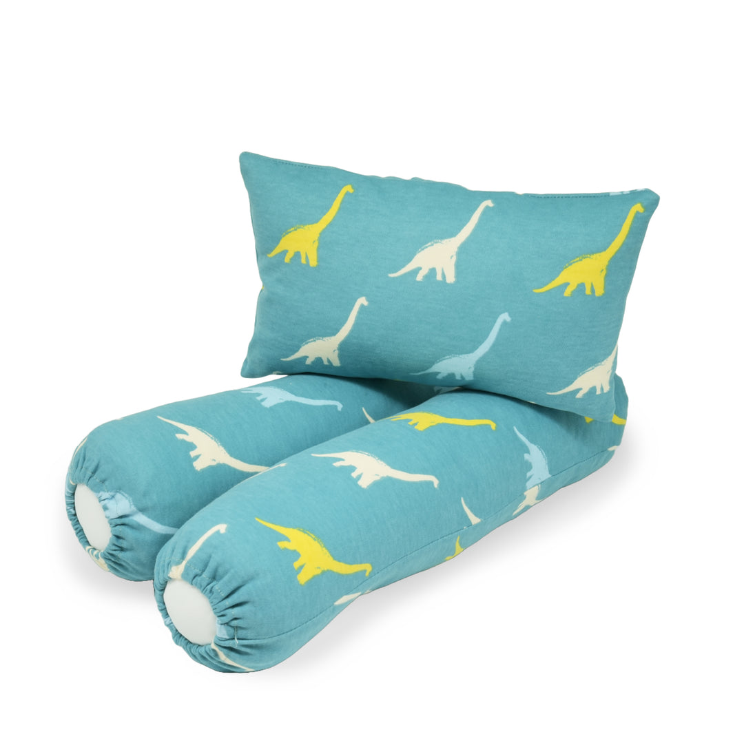 HAPPY COT BABY PILLOW & BOLSTER SET - DINASOUR