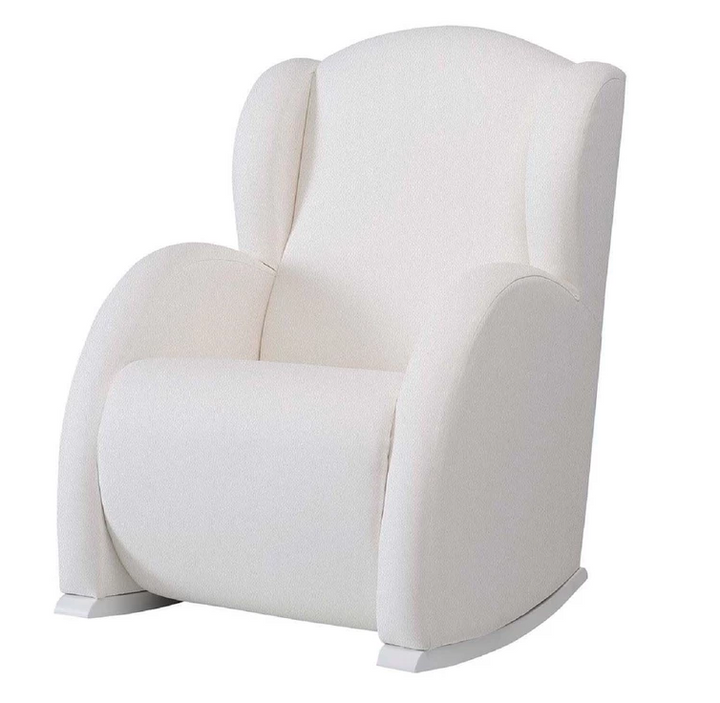 Micuna Flor Rock Chair - White Synthetic Leather