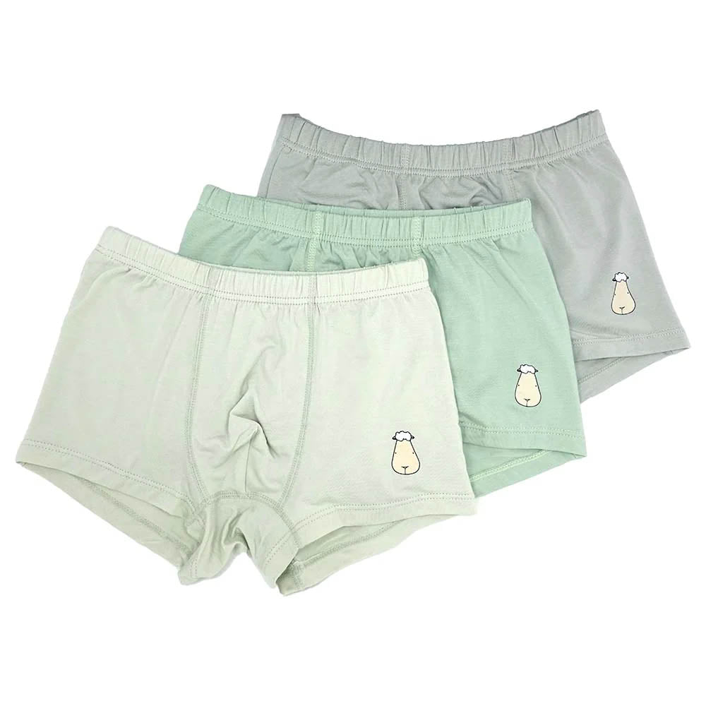 MooMooKow Baa Baa Sheepz Boys Boxers (Set of 3) - 3 - 6Y