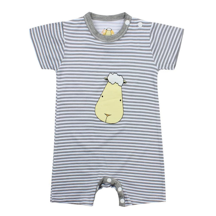 MooMooKow Baa Baa Sheepz Short Sleeve Romper - Sheepz (0M - 24M)