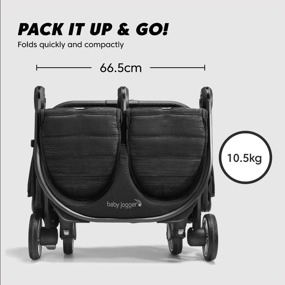 Baby Jogger City Tour 2 Double Stroller Pitch Black Jarrons Co