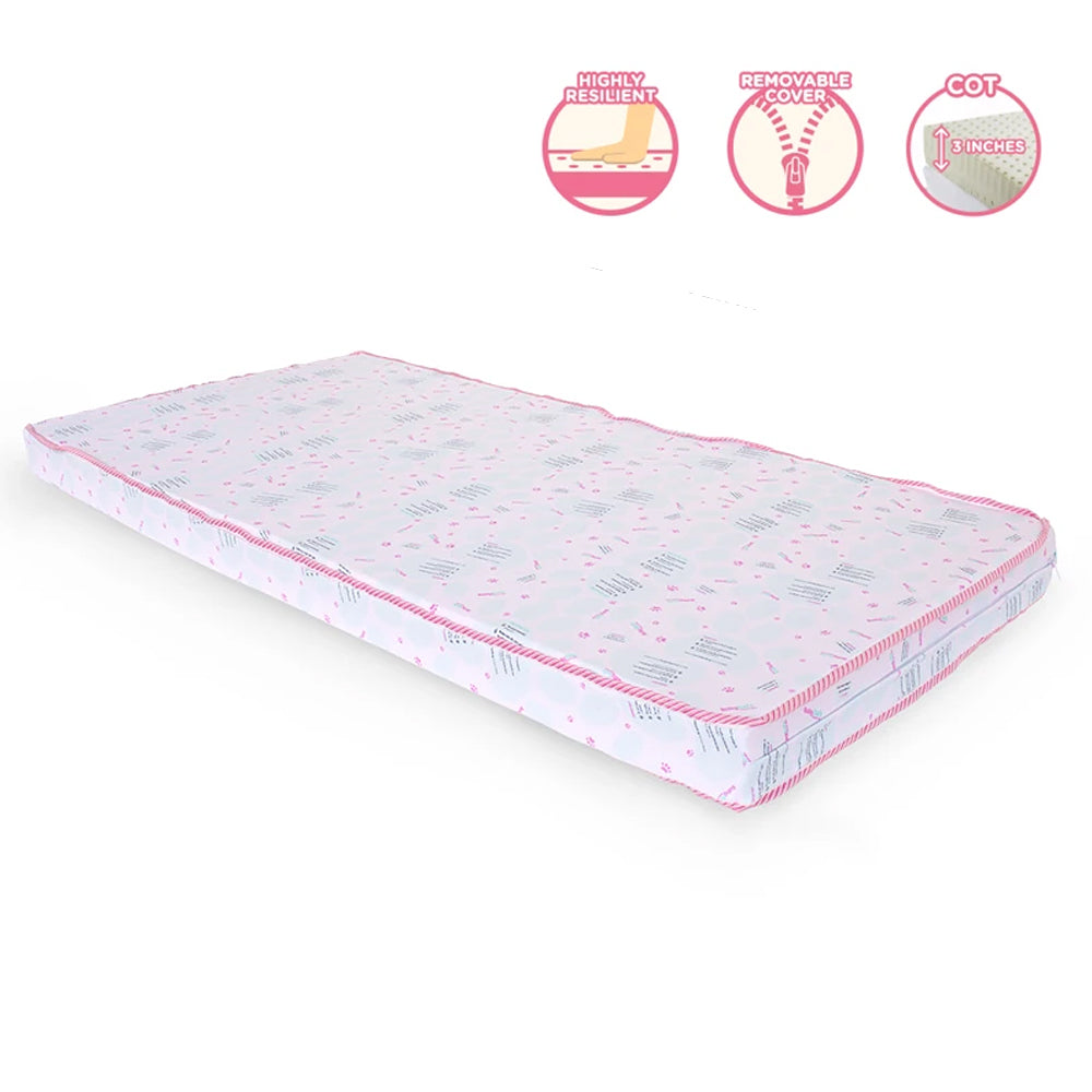 BabySafe 3" 100% Natural Latex Cot Mattress