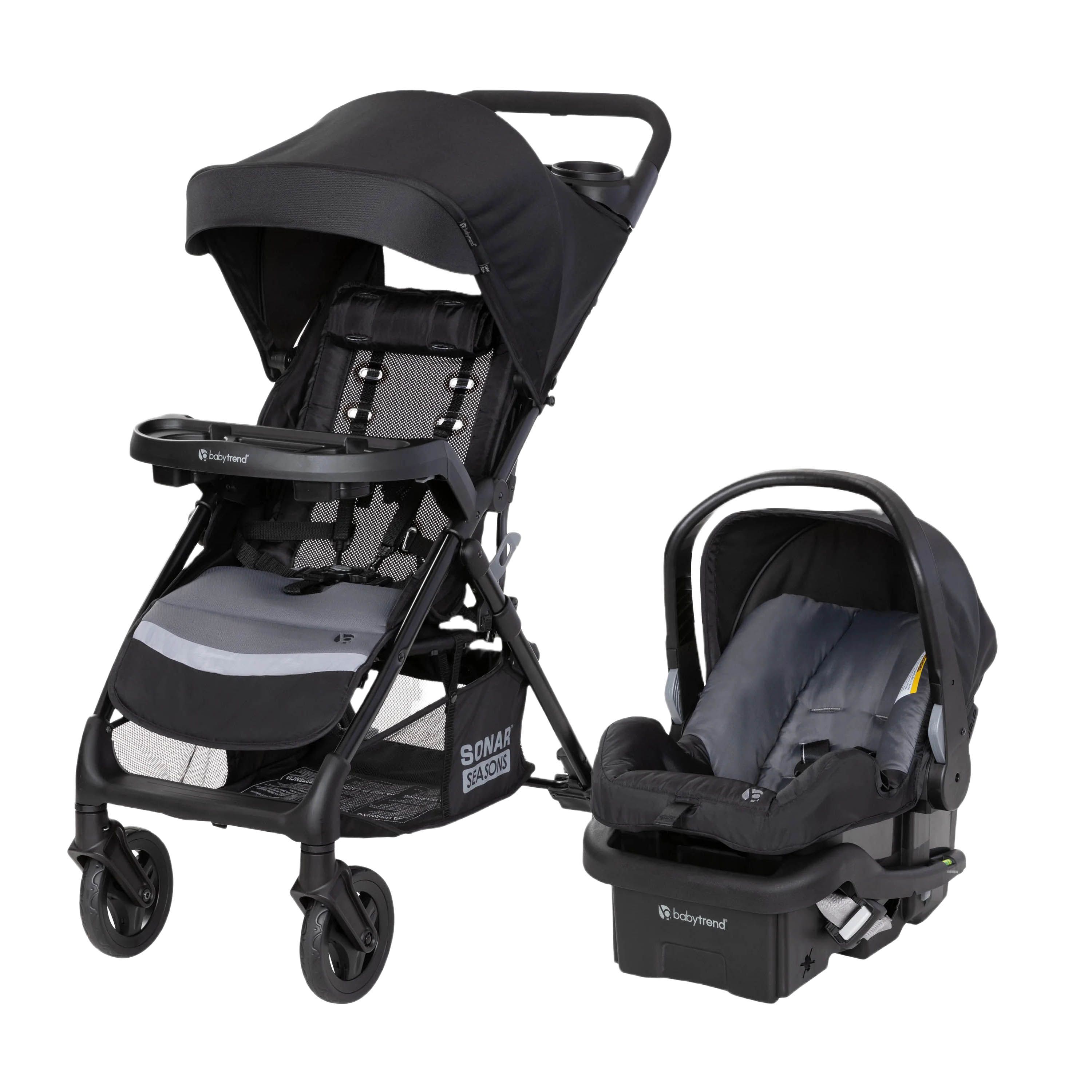 Black travel systems store for babies