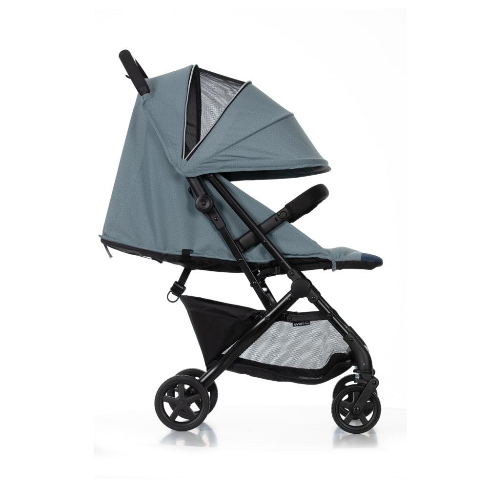 Evenflo PilotLX™ Lightweight Compact Stroller - Blue / Black / Denim / Beige