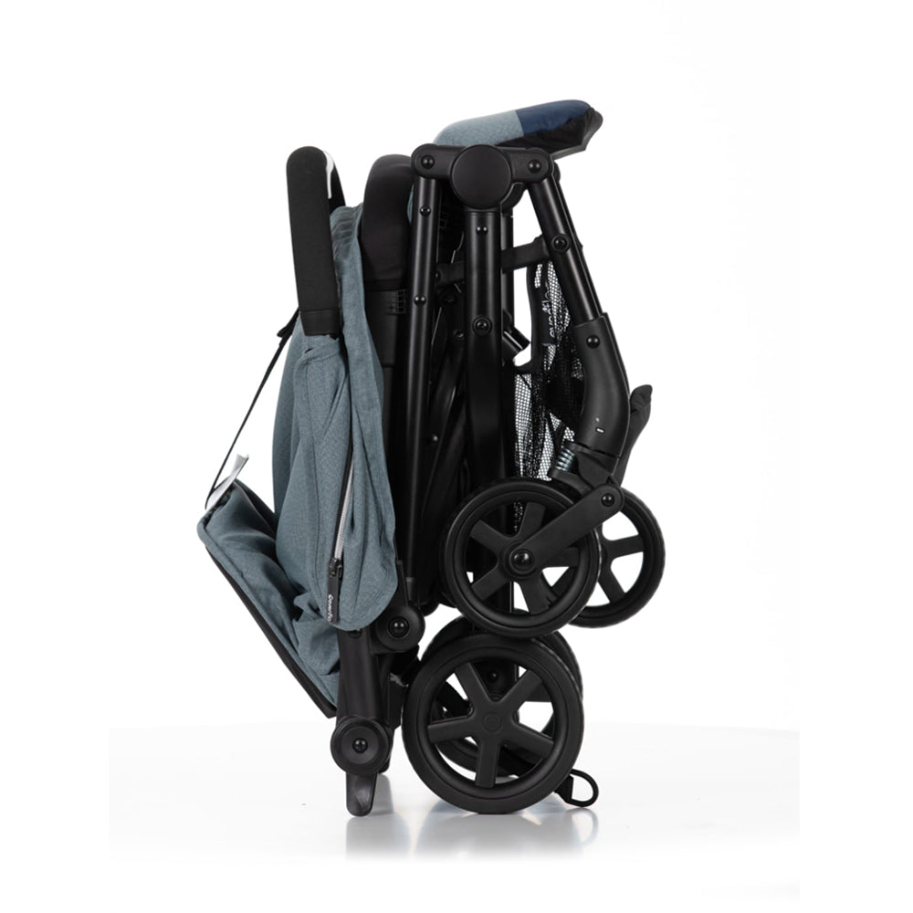 Evenflo PilotLX™ Lightweight Compact Stroller - Blue / Black / Denim / Beige