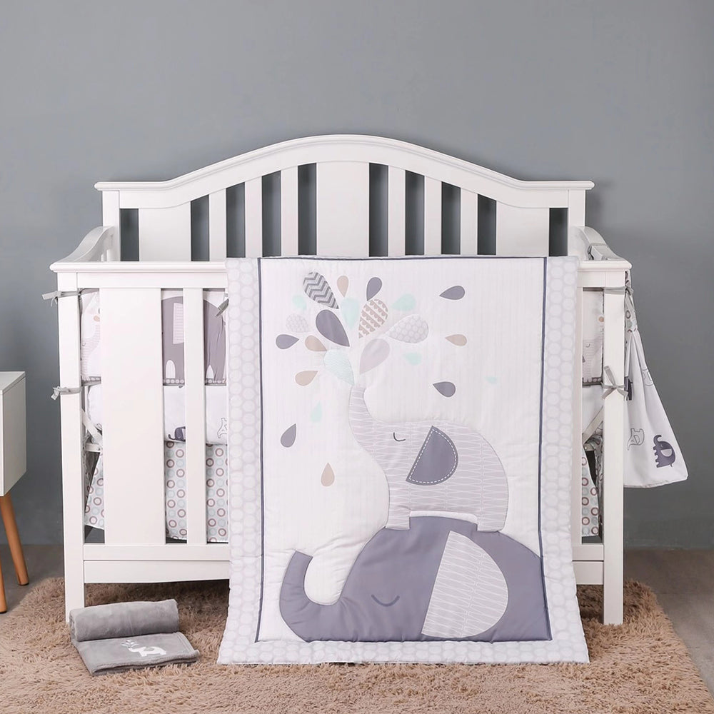 Happy Cot 100% Polyester Bedding Set - Elephant Games (N17)