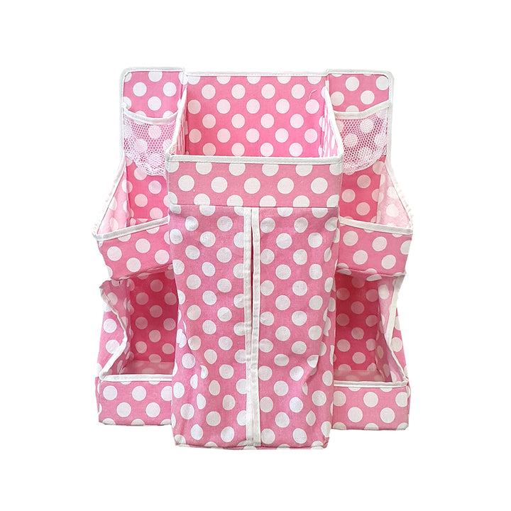 Happy Cot Diaper Stacker - Pink / Blue / Chocolate Dots