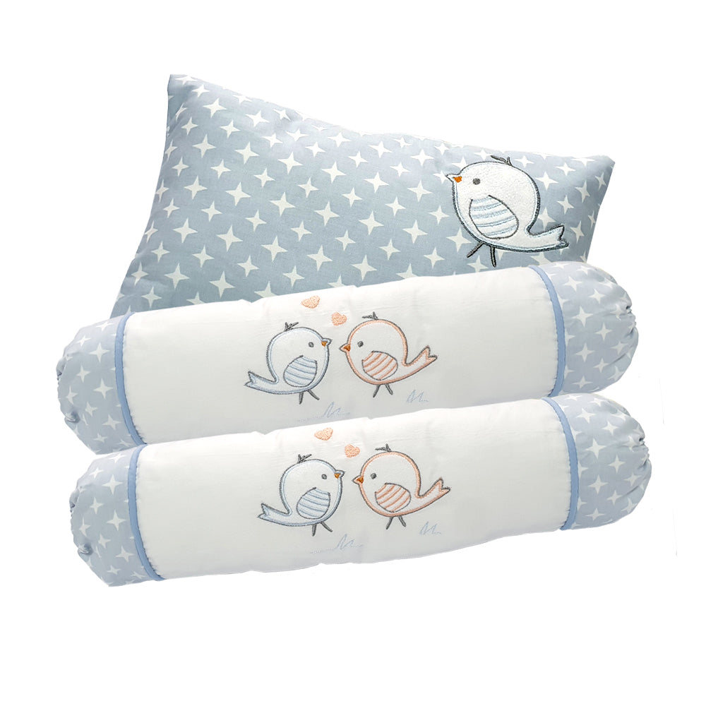 Happy Cot Baby Pillow & Bolster Set - Full of Love