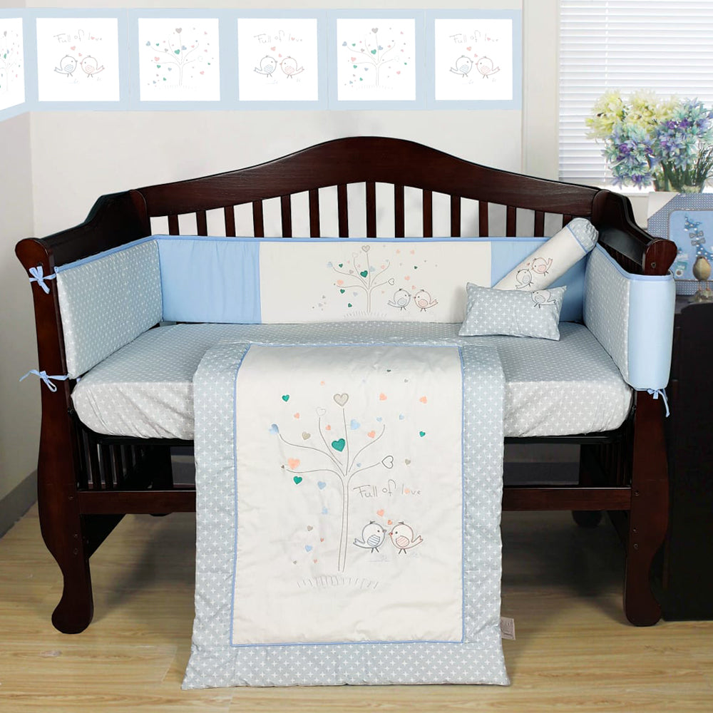 Happy Cot 100% Cotton Bedding Set - Full of Love (3pcs / 5pcs)