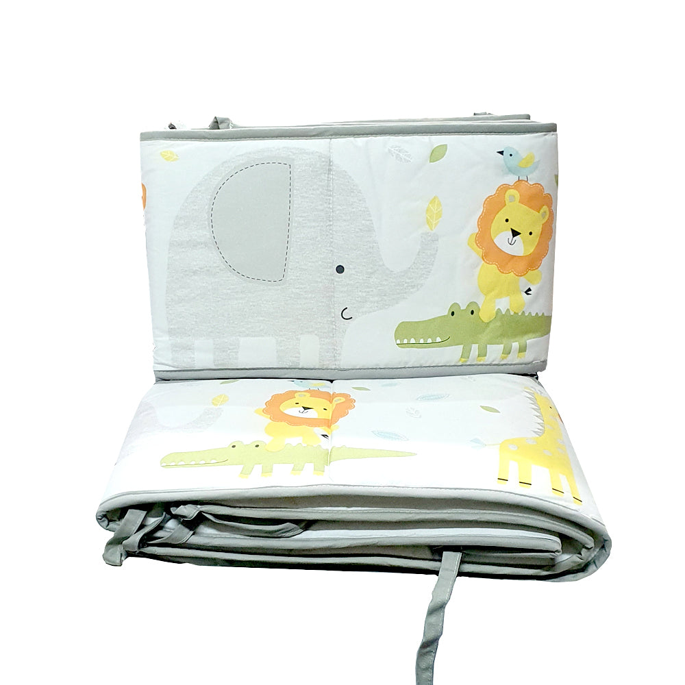 Happy Cot 100% Polyester Full Baby Bumper Set - Jungle Summit (N18)