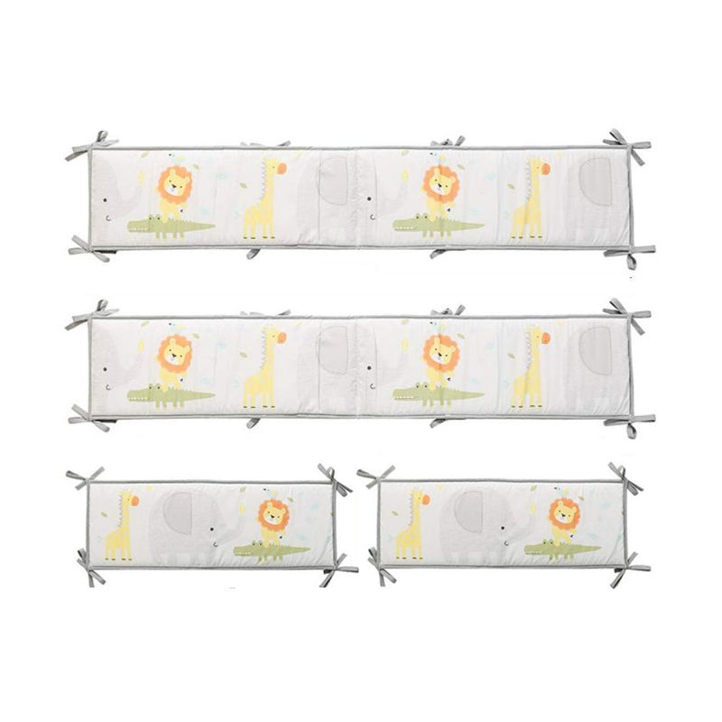 Happy Cot 100% Polyester Full Baby Bumper Set - Jungle Summit (N18)