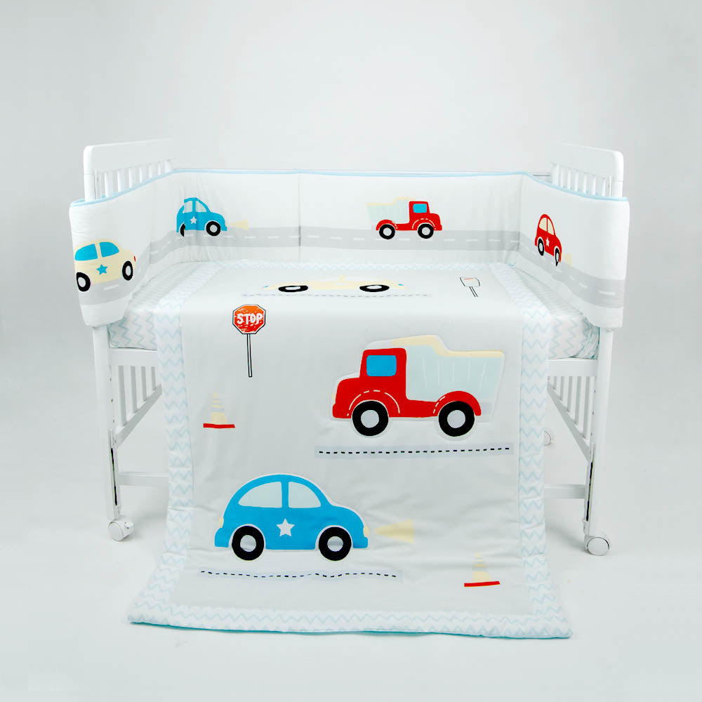 Happy Cot 100% Cotton 3pcs Bedding Set - Road Adventure