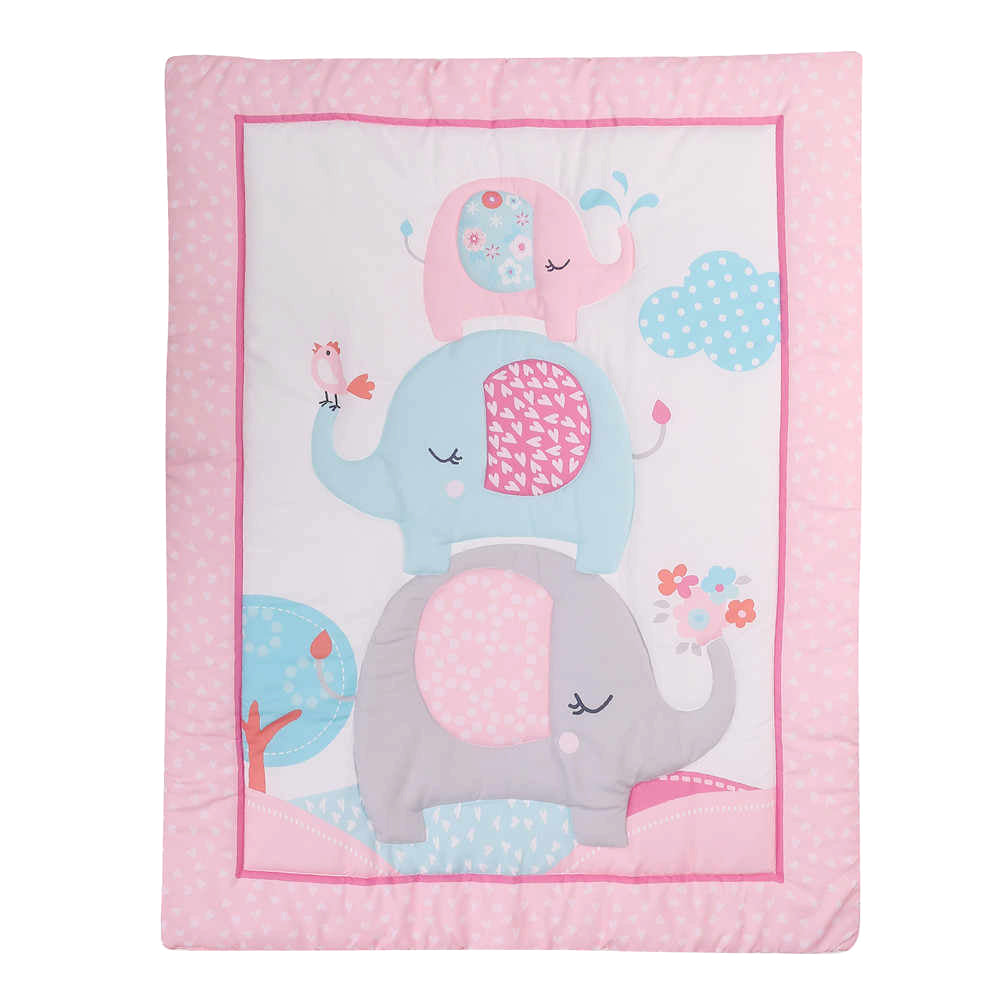 Happy Cot 100% Polyester Baby Comforter - Elephant March (P18)