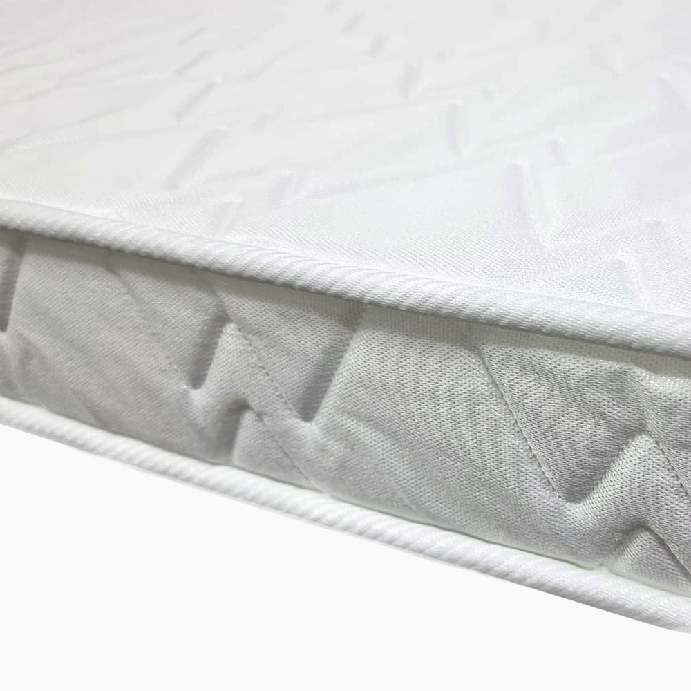 Happy Cot 4" High Density Anti Dust Mite Upholstered Foam Mattress - White