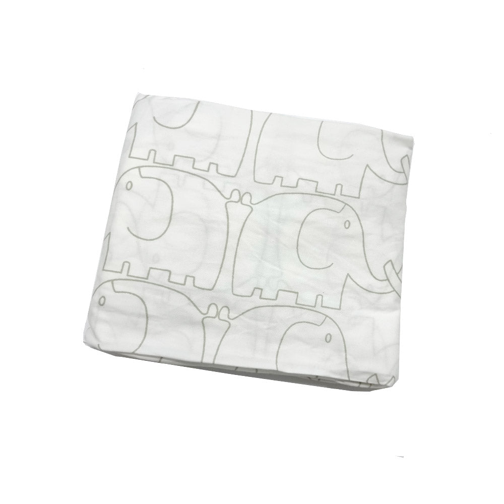 Happy Cot 100% Cotton Fitted Sheet - Elephant