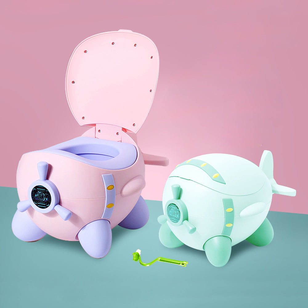 Housbay Airplane Training Potty for Kids - Pink / Green
