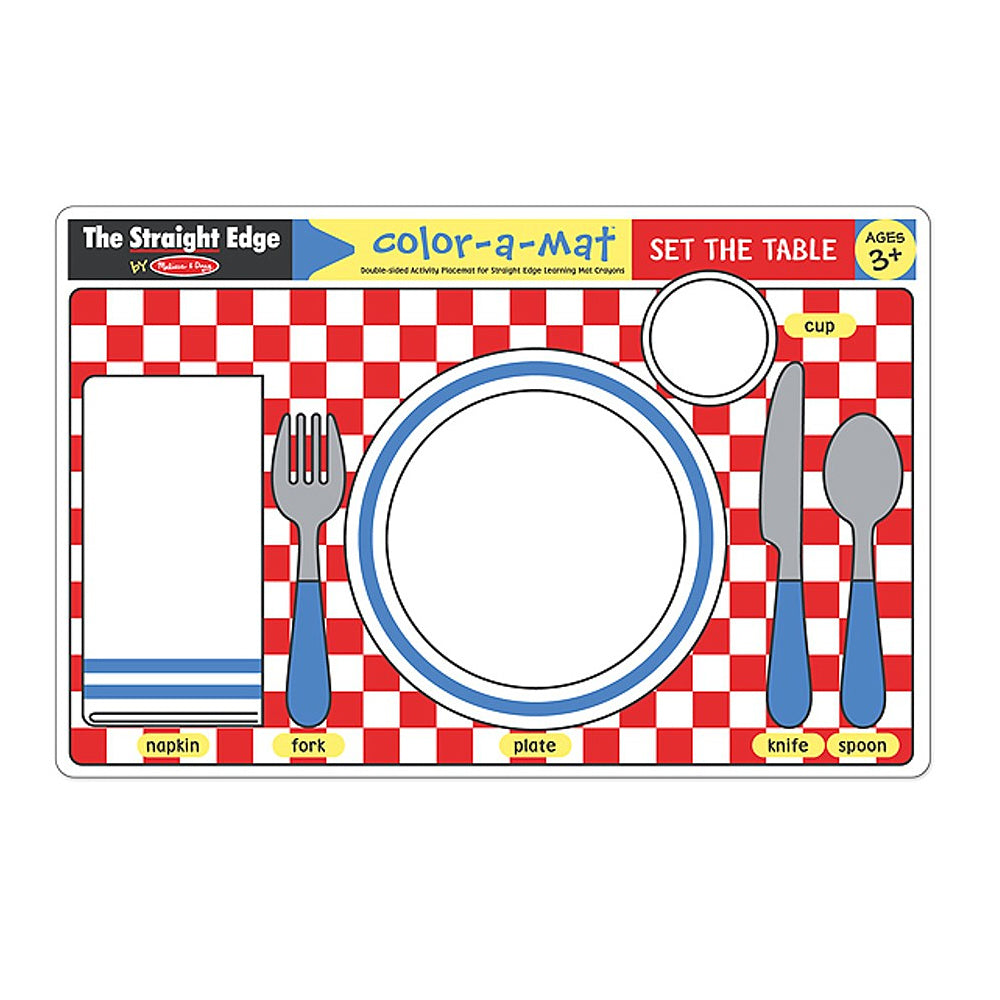 Melissa & Doug Color-A-Mat - Fire Engine / Set the Table