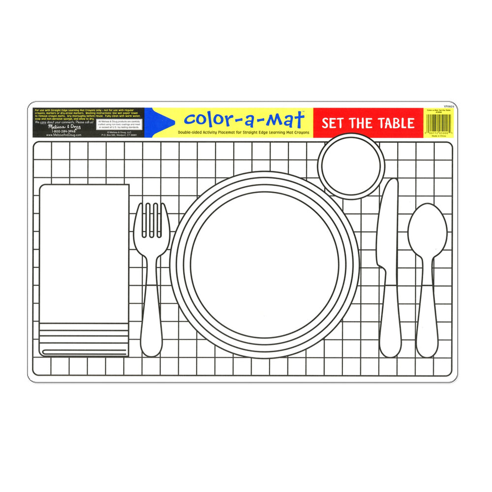 Melissa & Doug Color-A-Mat - Fire Engine / Set the Table