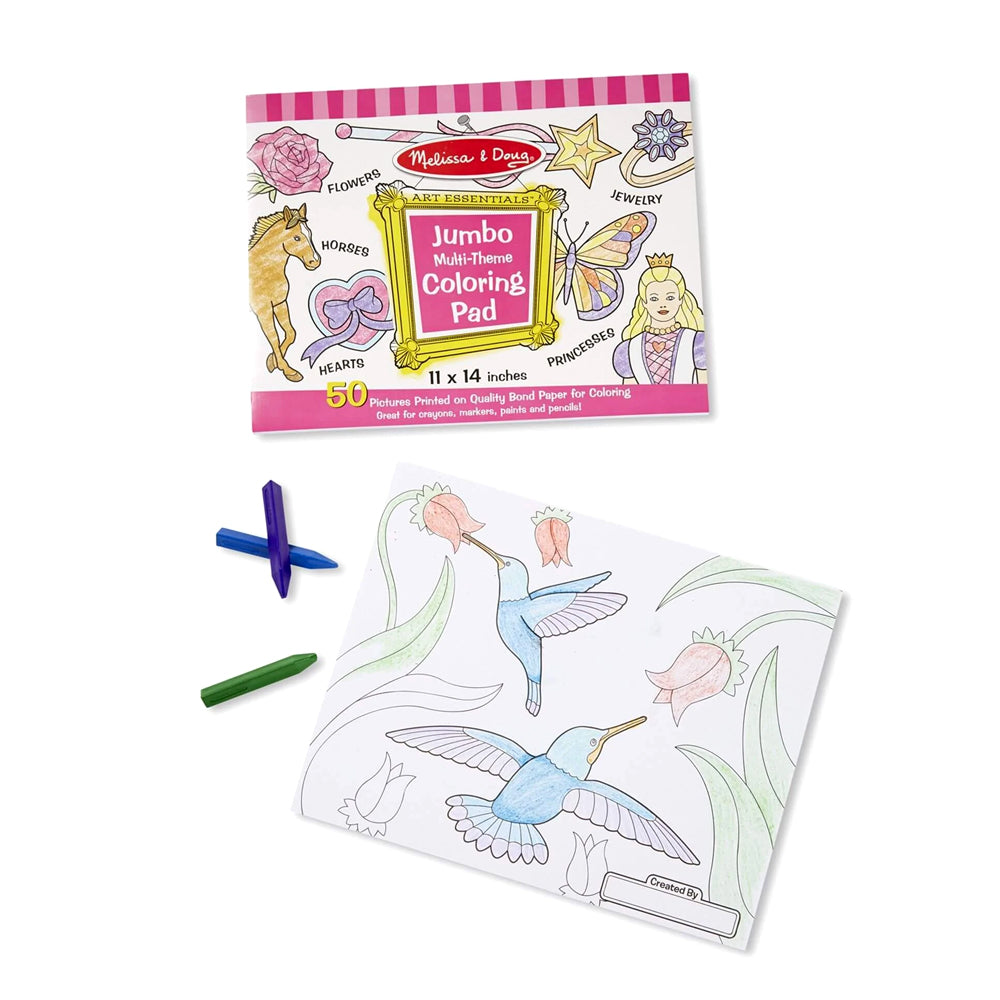 Melissa and doug jumbo multi theme coloring pad sale
