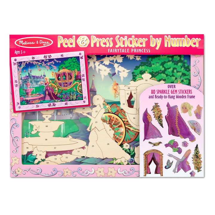 Melissa & Doug Peel & Press Sticker by Number - Fairytale Princess