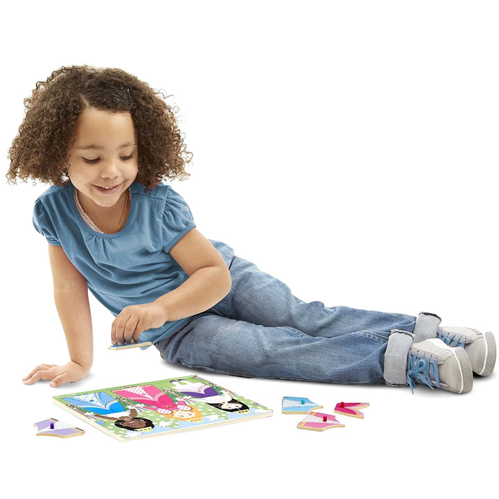 Melissa & Doug Peg Puzzle - Dress-Up Princesses