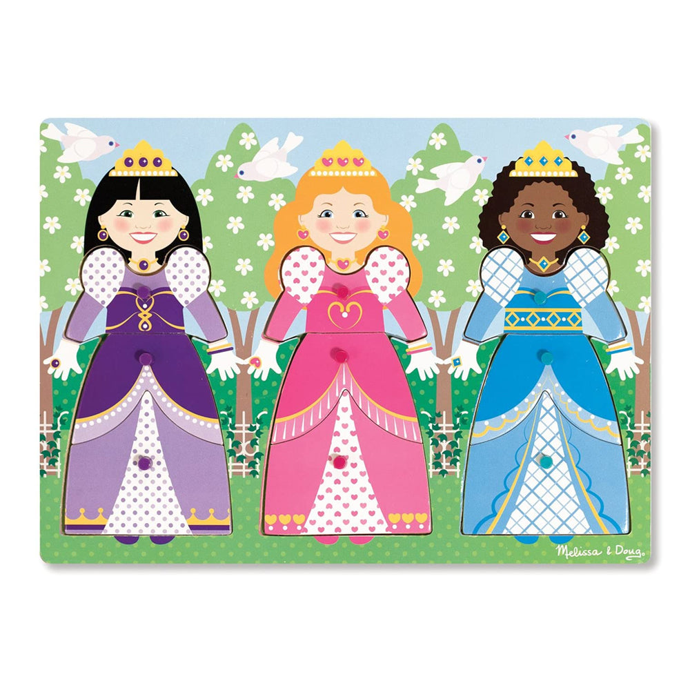 Melissa & Doug Peg Puzzle - Dress-Up Princesses