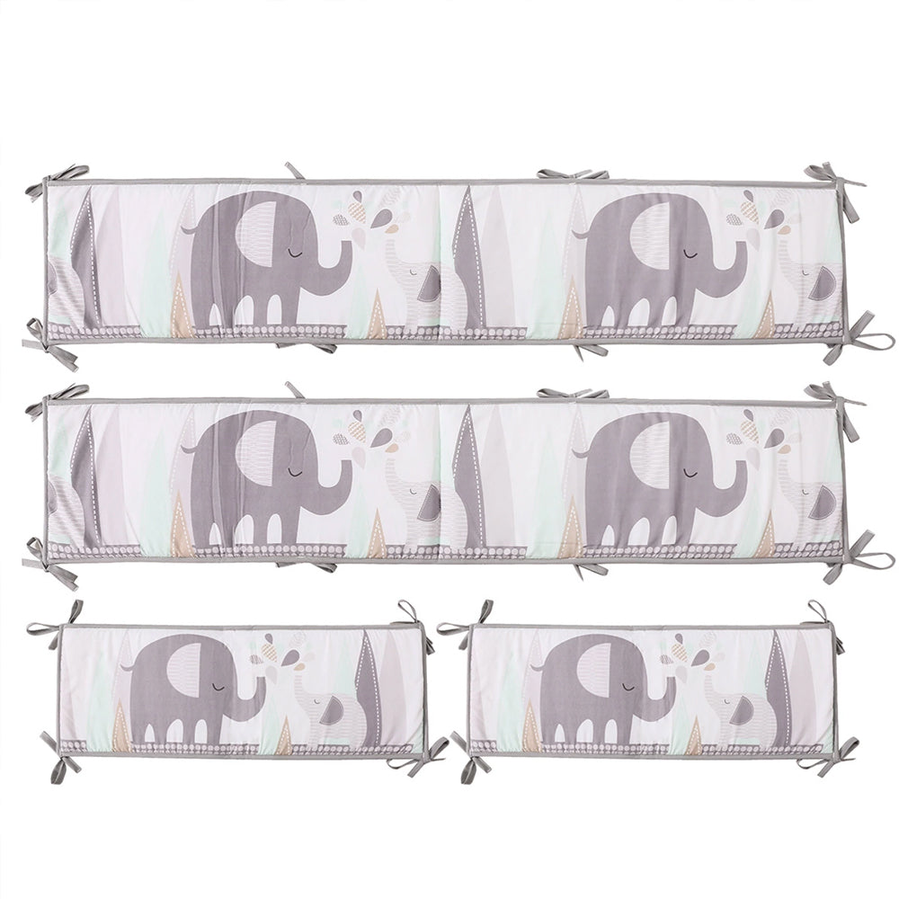 Happy Cot 100% Polyester Full Baby Bumper Set - Elephant Games (N17)