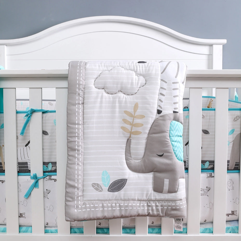 Happy Cot 100% Polyester Baby Comforter - Animal Tower (N19)