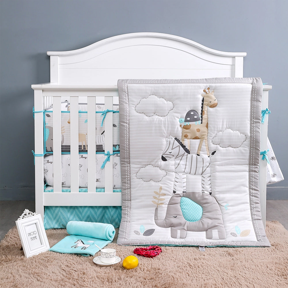 Happy Cot 100% Polyester Baby Comforter - Animal Tower (N19)
