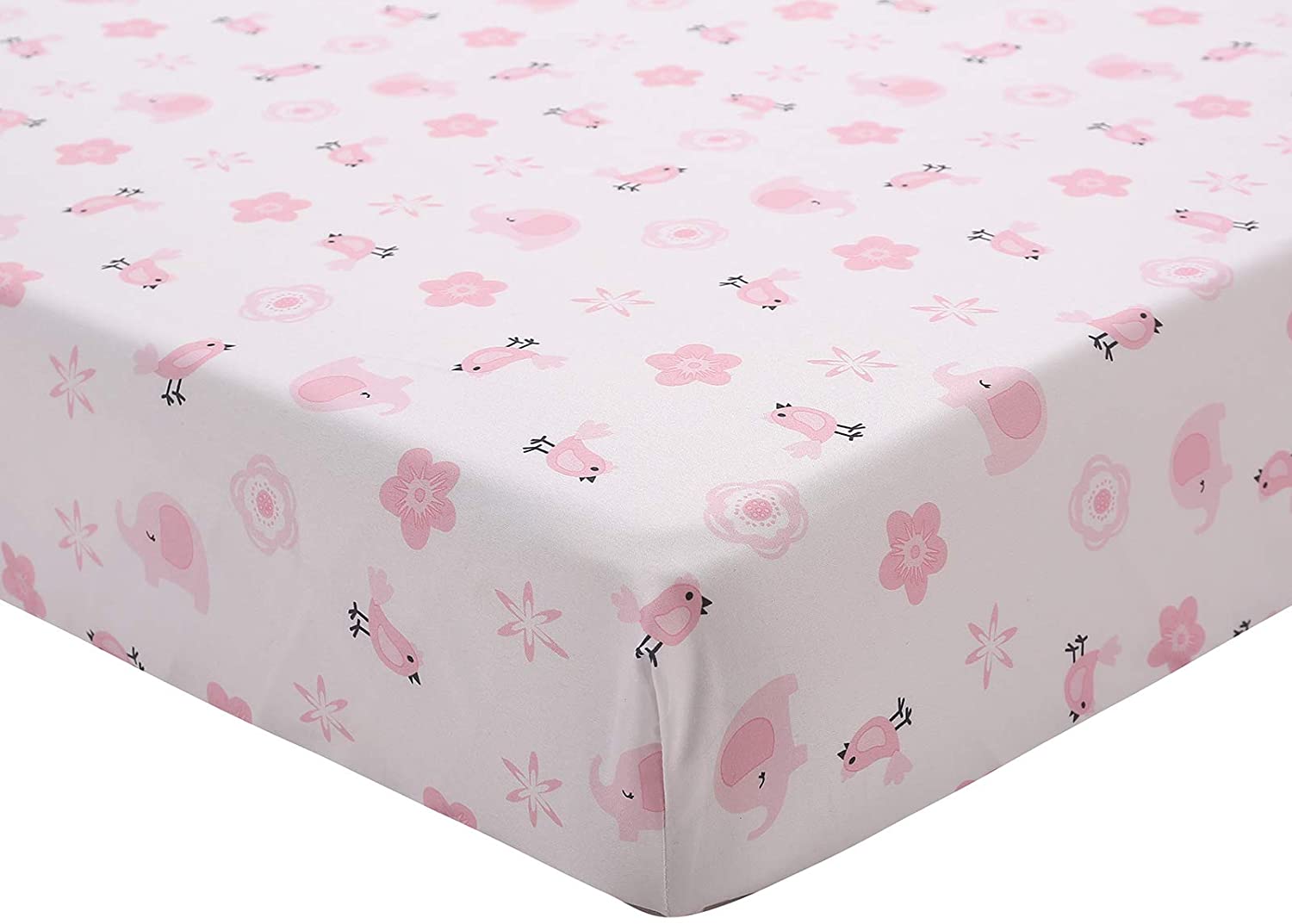 Happy Cot 100% Polyester Fitted Sheet - Elephant March (P18)